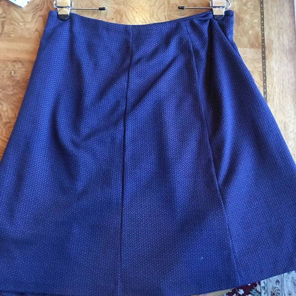 BLUE TWEED Midi Flare Skirt!